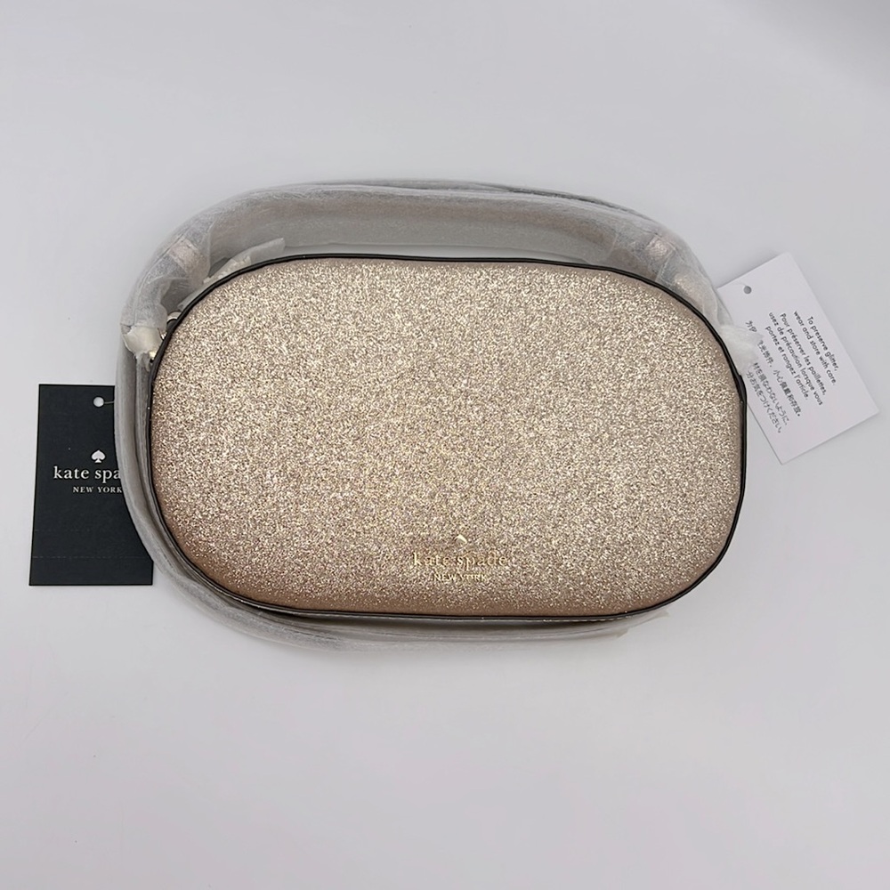 Kate Spade Glimmer Oval Camera Bag Gold